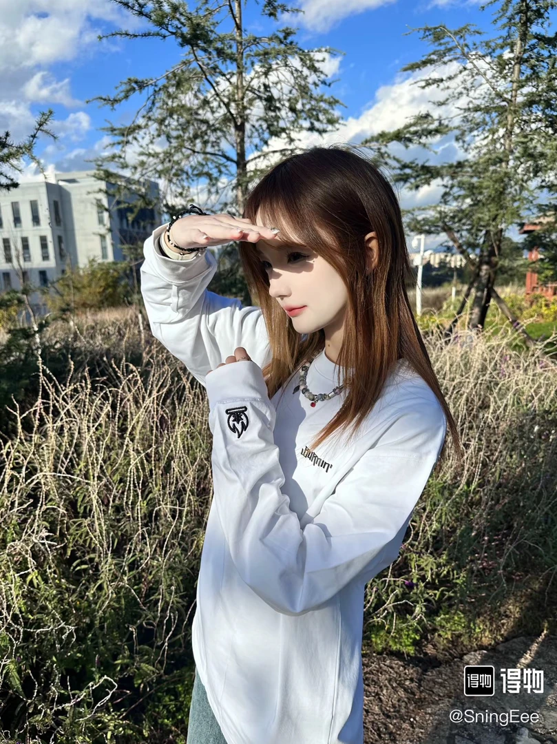 【Franklin】潮牌  火苗刺绣圆领卫衣情侣款