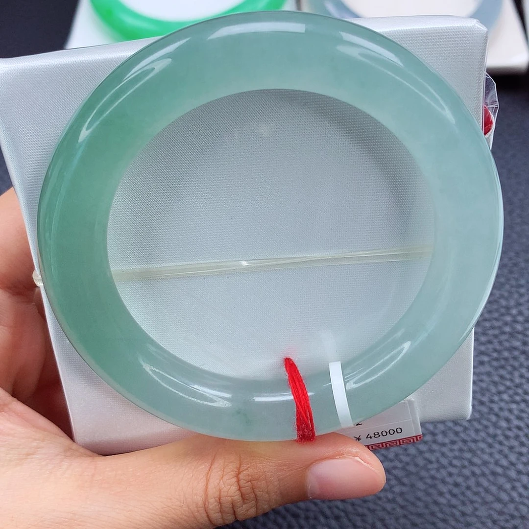 未镶嵌手镯翡翠53 半山水