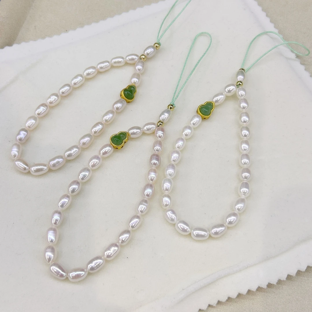 【罗伊伊推荐】淡水珍珠手机链 6-8mm ZQ0043（多样性发一）