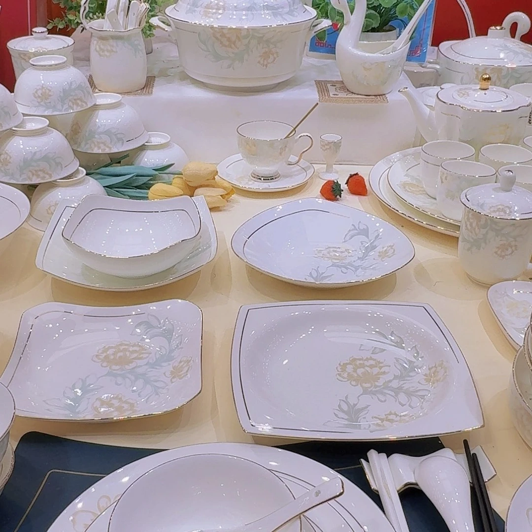 45%以上骨粉骨瓷描金清雅碗单拍