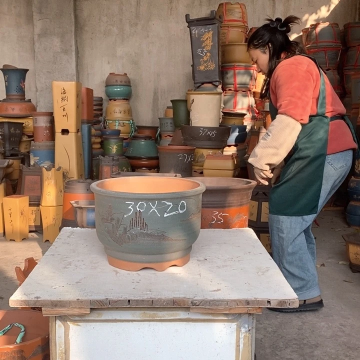 紫砂花盆紫砂花盆盆栽花卉苗木