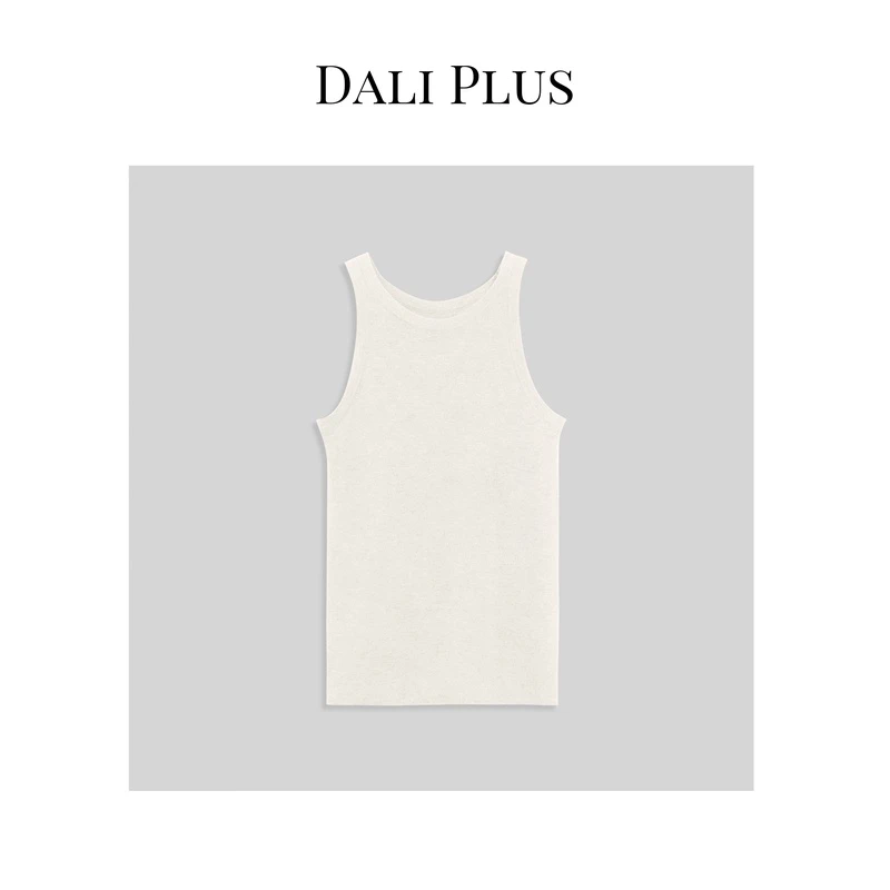 DALI PLUS绵羊毛桑蚕丝针织素色女背心打底-83559