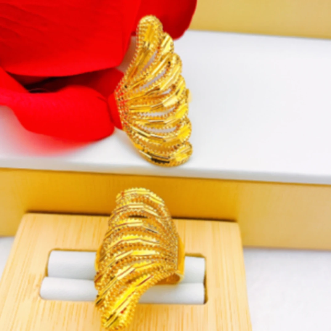 钛钢戒指 精工版时尚凤尾戒女士