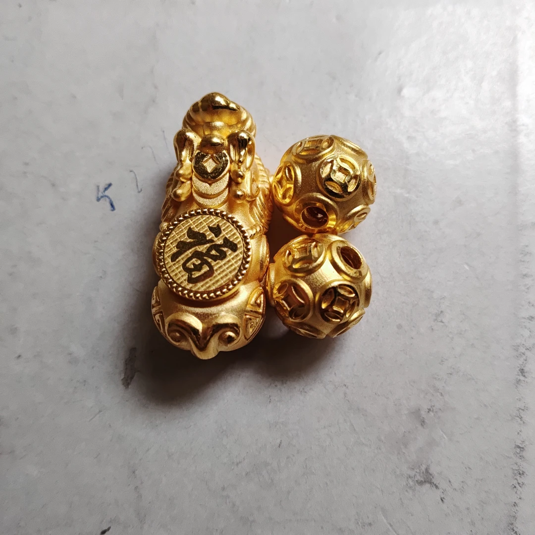 金元宝足金999貔貅珠子首饰
