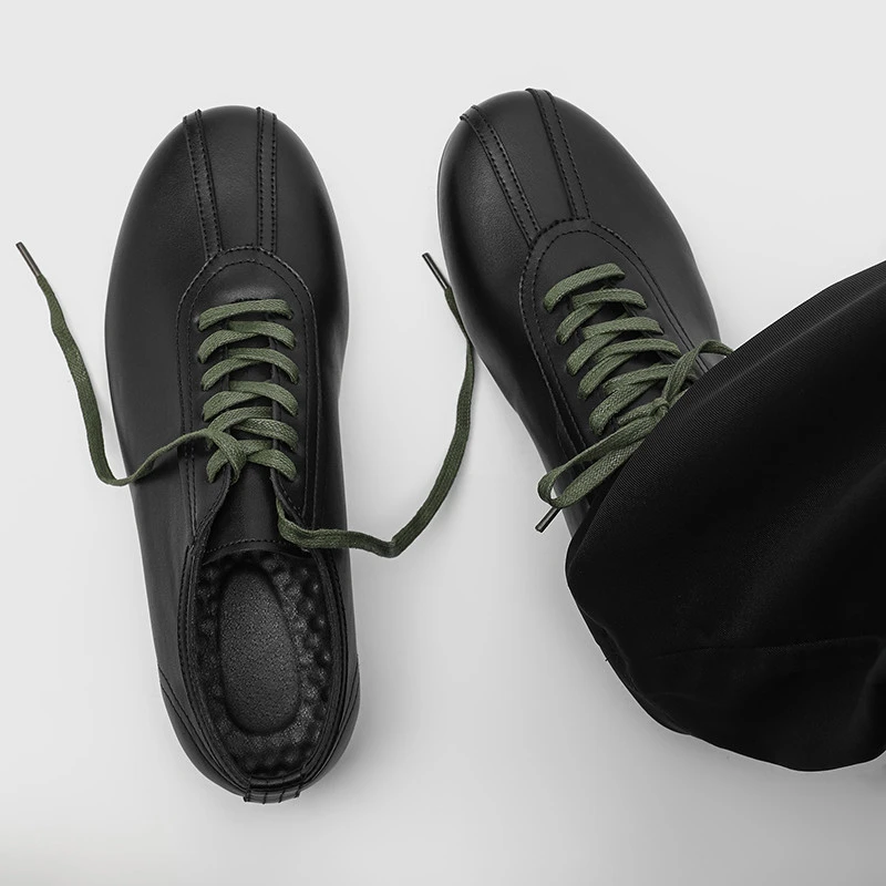 平底圆头百搭德训鞋男女英伦风休闲通勤小皮鞋经典复古潮款懒人鞋
