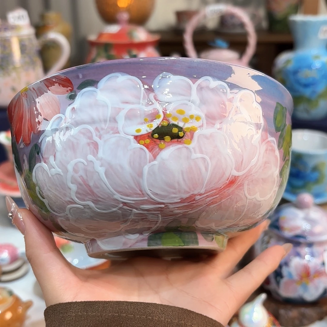 景德镇手绘高温釉下彩陶瓷茶具