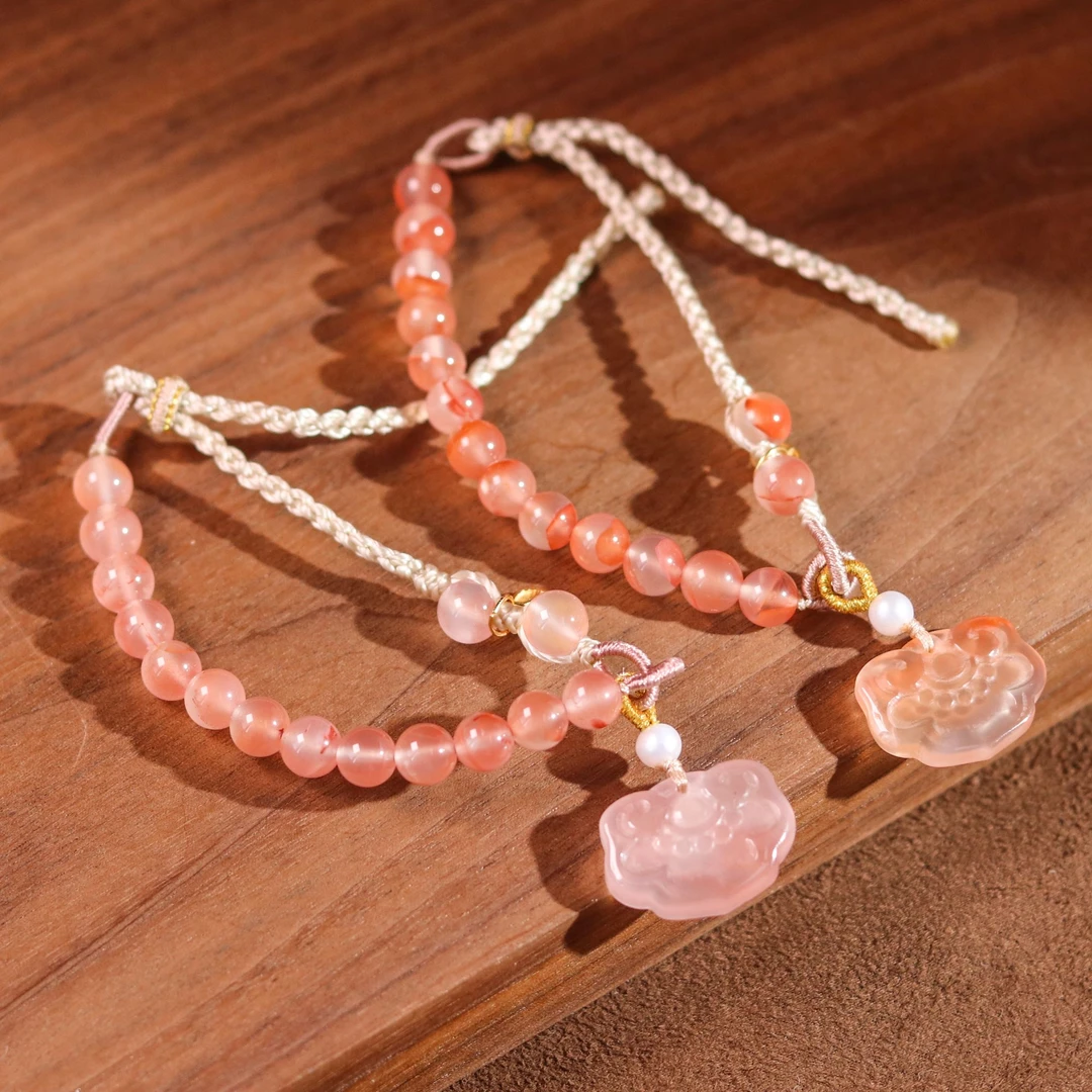 《暗香盈袖》冰飘南红玛瑙手链 FN47 多样性发一 颜色微差