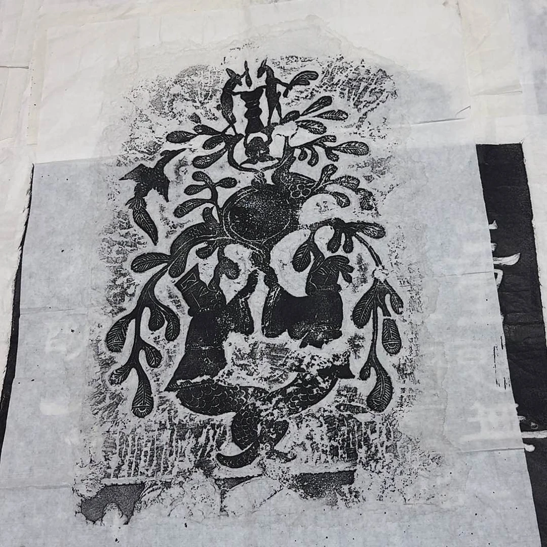 拓片用纸其他玉兔捣药