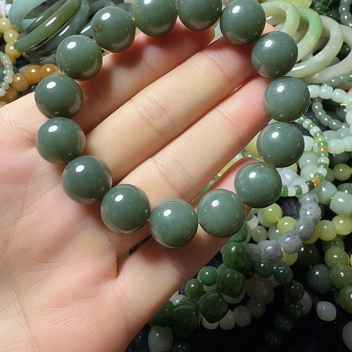 和田玉未镶嵌手链点14