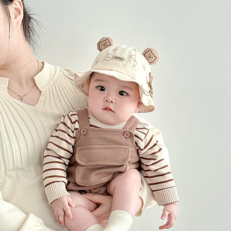 宝宝帽子春秋季男宝女宝渔夫帽薄款遮阳婴幼儿外出防晒盆帽婴儿帽