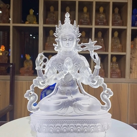 琉璃古法琉璃四壁观音老师24公分