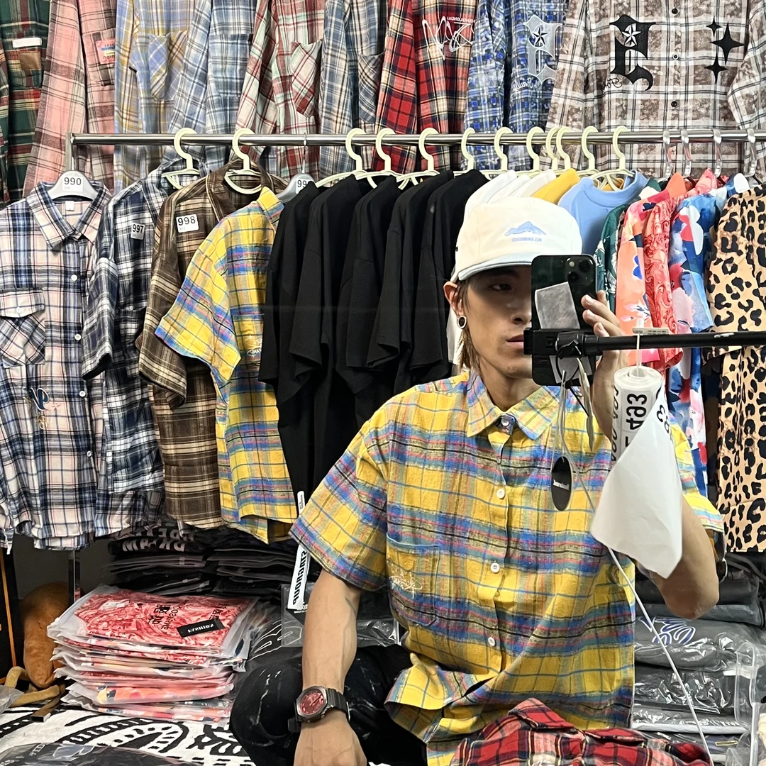 黄色刺绣短衬衫版型小码数随机 （新疆西藏不发货）