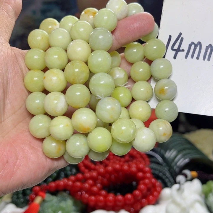 蛇纹石玉手串多样性发货未镶嵌