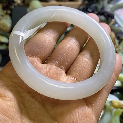 和田玉手镯未镶嵌58-54口径