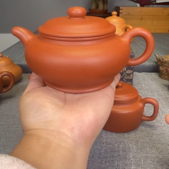 可***人茶壶红泥宜兴紫砂