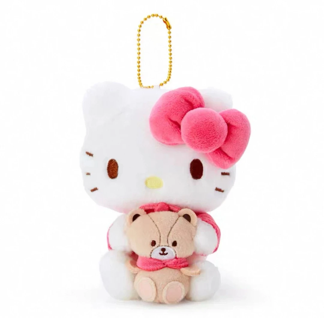 【日版正品】三丽鸥kitty泰迪熊小伙伴美乐蒂抱小兔挂件毛绒挂件