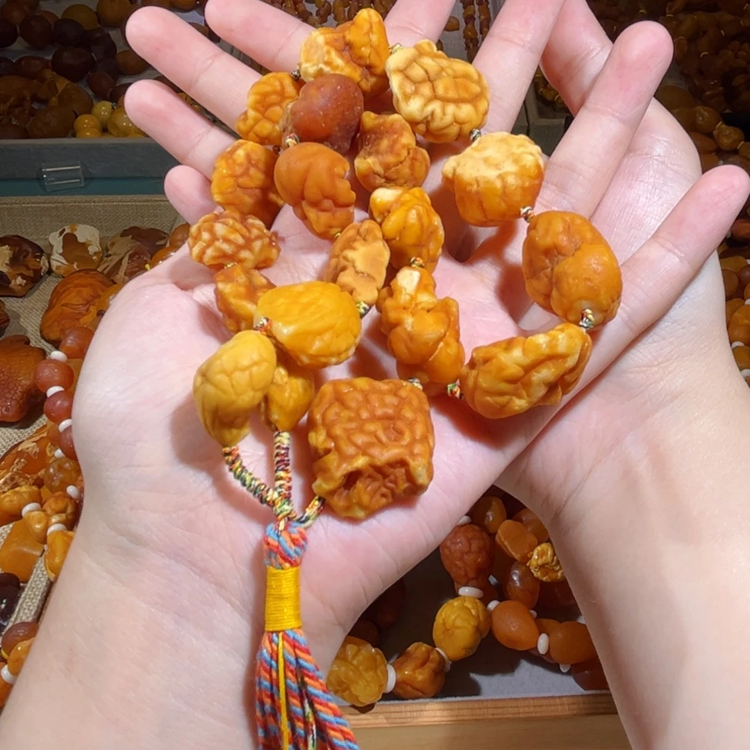 琥珀未镶嵌颈饰蜜蜡海漂手持