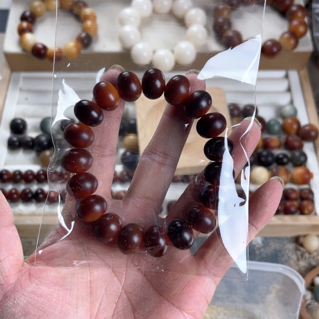 菩提根/象牙果吊坠卡16棕红算盘珠