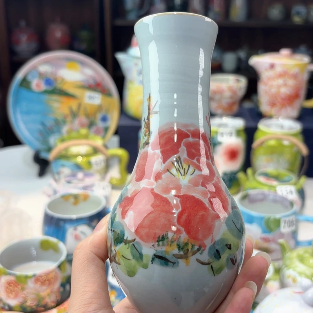 景德镇手绘高温釉下彩陶瓷茶具