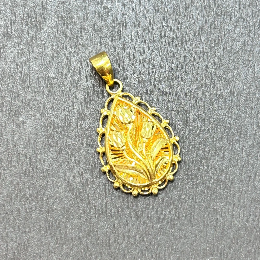 【店长专享】足金999投资金攒黄金郁金香水滴ZBHJD1326克重多退少补