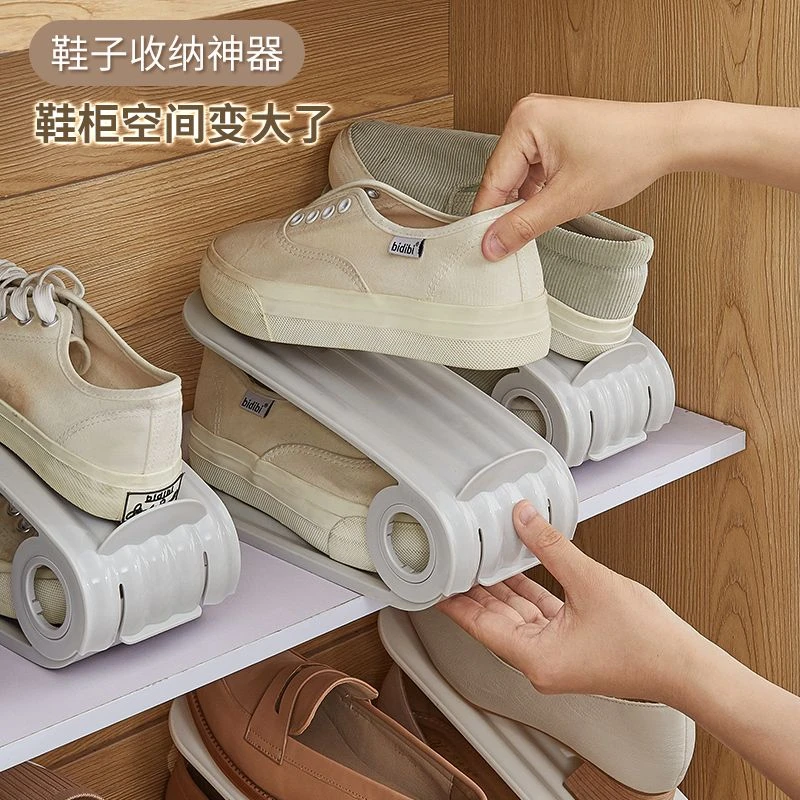 双层鞋架放鞋子的收纳神器可调节鞋柜省空间鞋架子分层隔板鞋托架