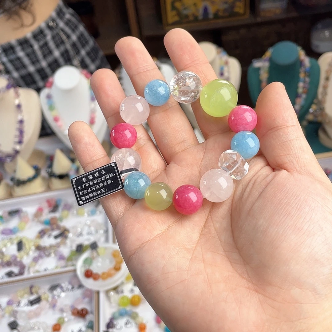 银S925镀金镶嵌手链水晶