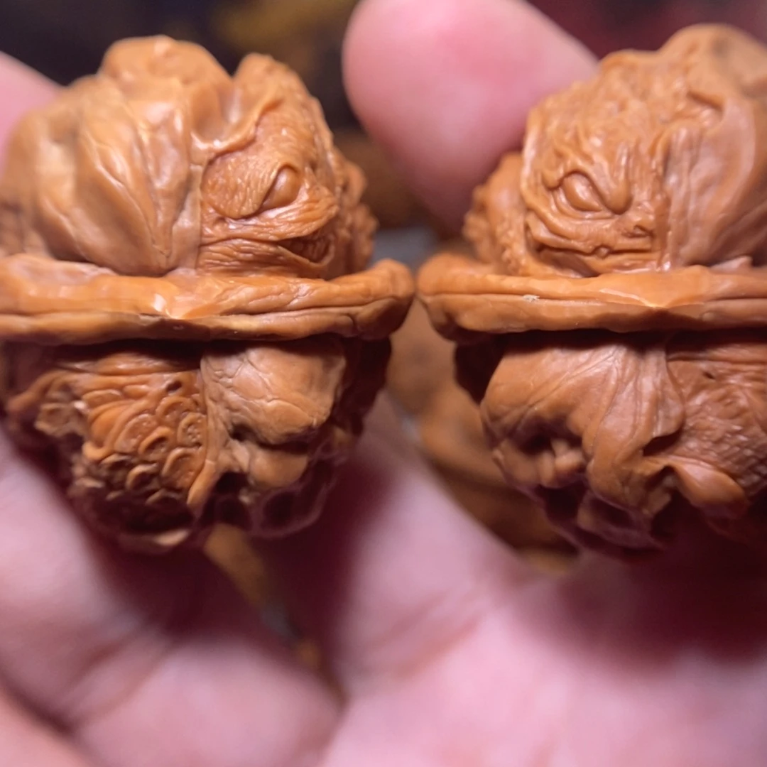 文玩核桃把件四面蜕变金蟾
