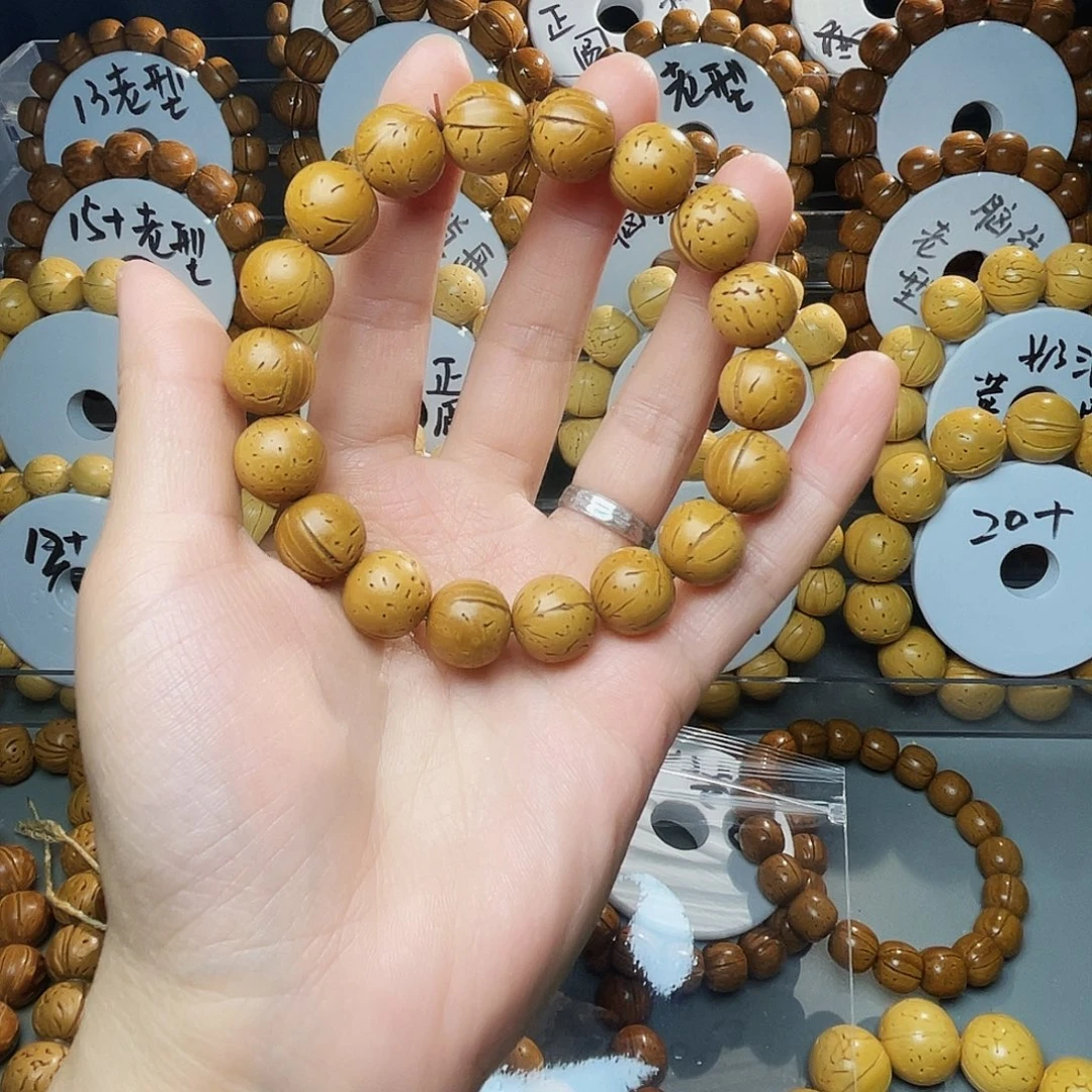小***王脑纹桃核13+尺寸光珠