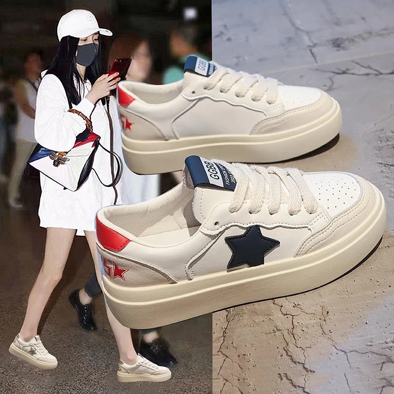 GPTSu爆款女士新款星星小白鞋洋气薄款板鞋春夏休闲穿搭百搭