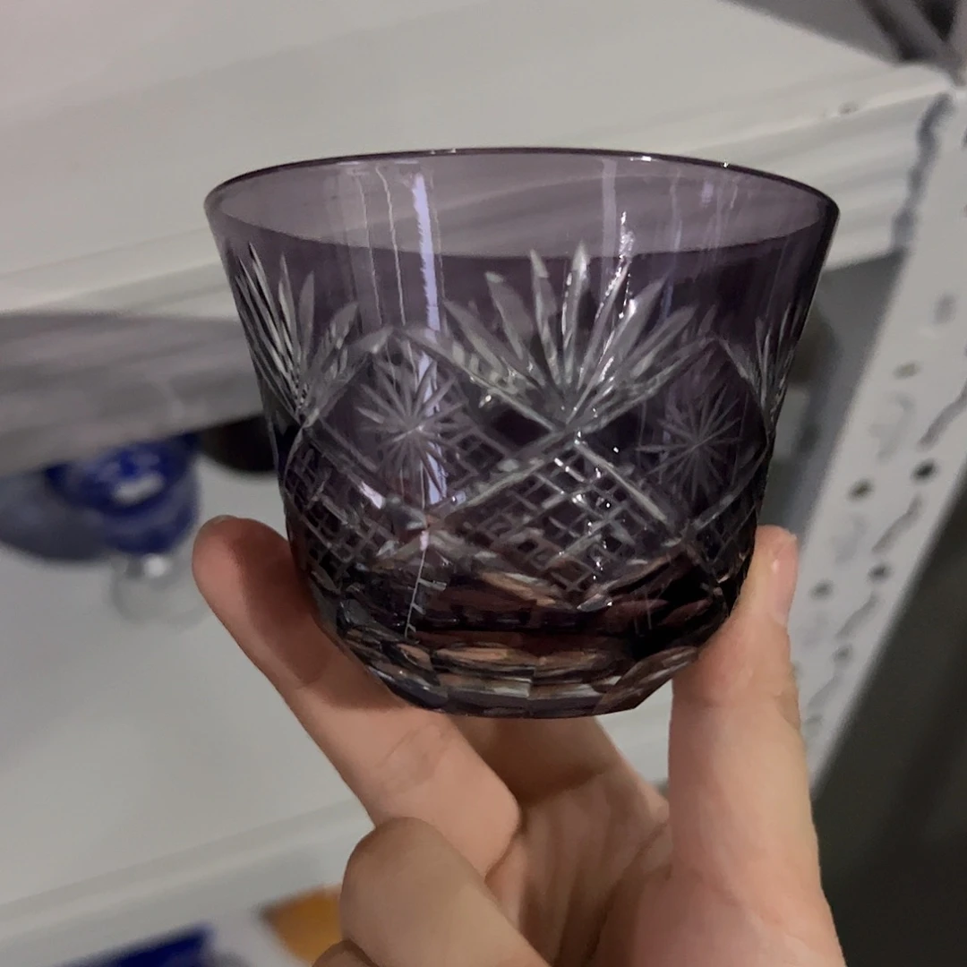 水晶玻璃高脚款微瑕一个
