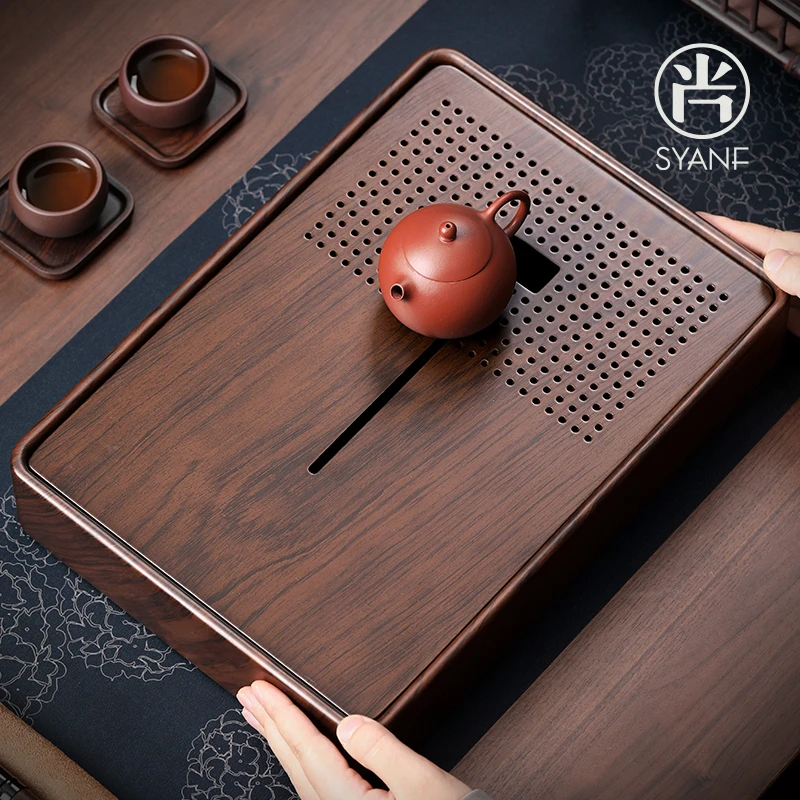 茶盘竹制茶托盘家用办公小型干泡台沥水储水盘高档功夫茶具茶海