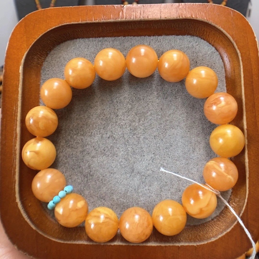 未镶嵌蜜蜡手串蜜蜡