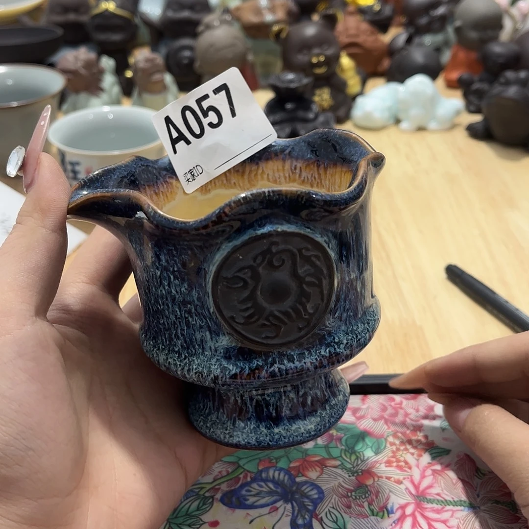 瓷片茶摆件工艺品摆件666