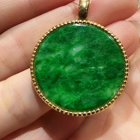 翡翠银S925镶嵌吊坠(不含链)