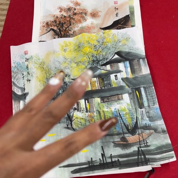西***雪国画花鸟等图案为一体