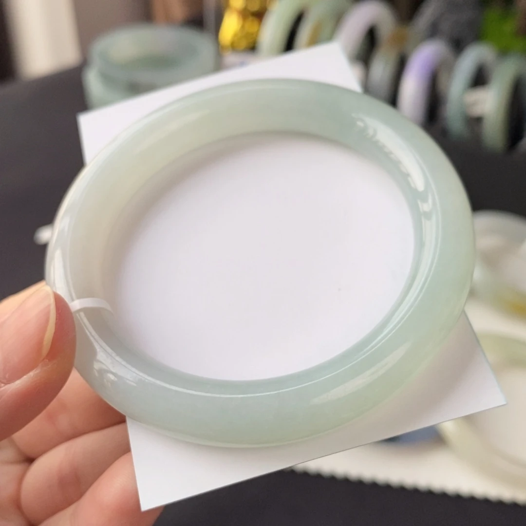 翡翠未镶嵌手镯冰葡萄肉56