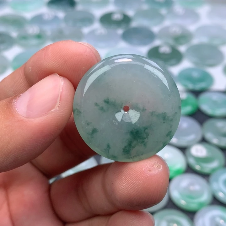 翡翠未镶嵌颈饰缅甸天然A货翡翠31.5-5.6