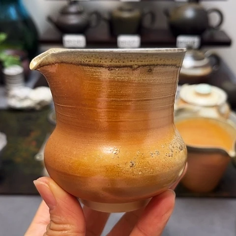 麻***蒜盖碗景德柴烧茶具-纯手工茶具