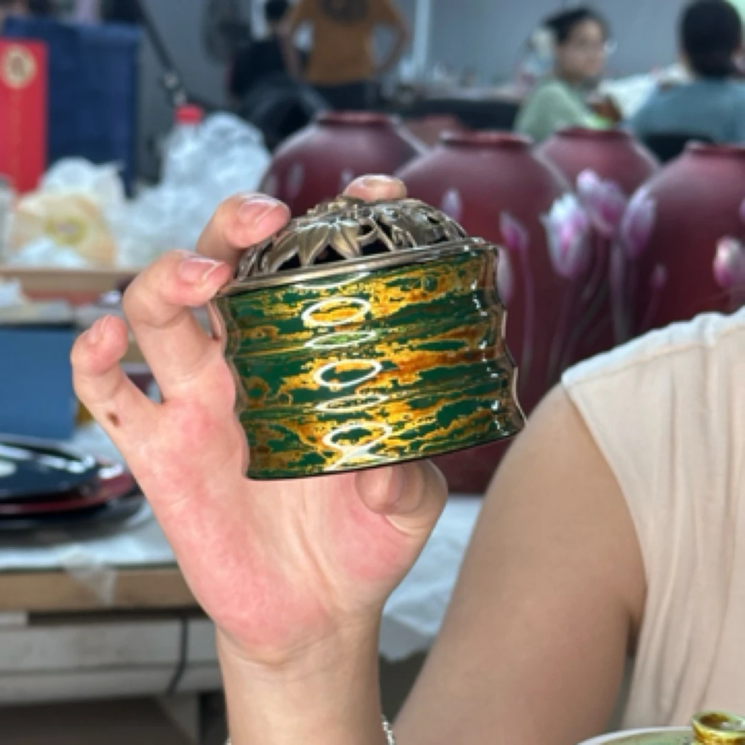 成都漆器竹节香炉
