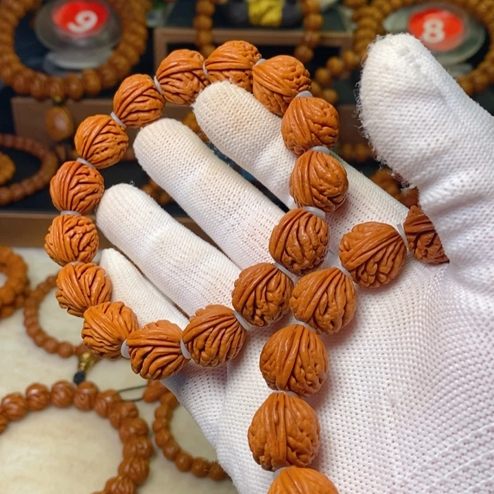 桃核手串秦岭龙纹桃核