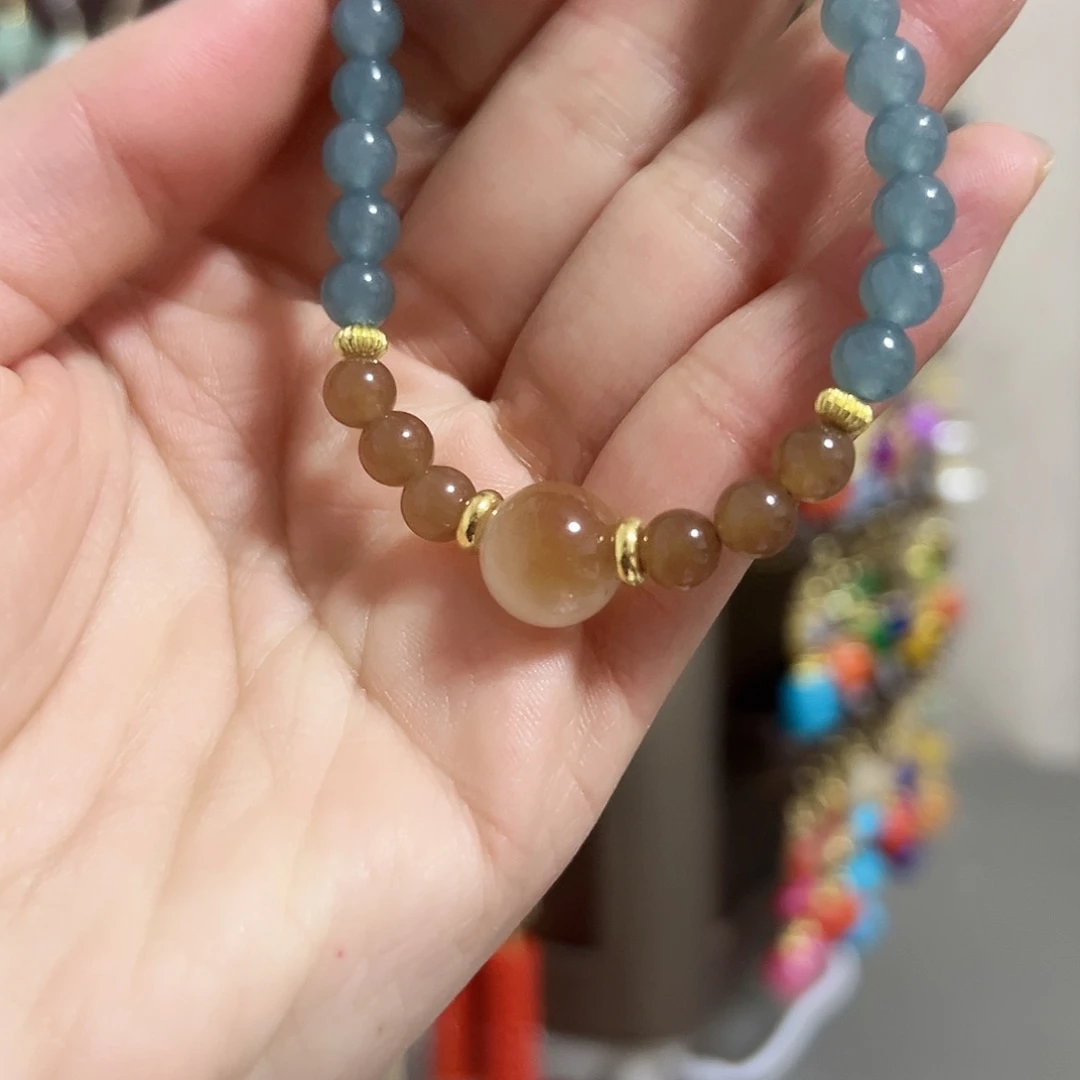 银S925镶嵌耳钉玛瑙/玉髓古风