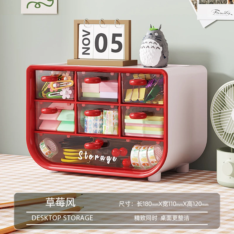 桌面收纳盒文具化妆品文具多功能整理盒办公室抽屉分隔宿舍置物架