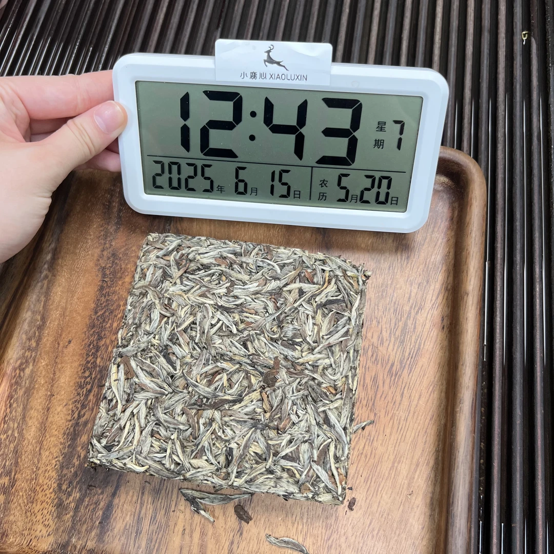 2014年份老银针 小鹿收茶 砖茶 福鼎白茶 6月15