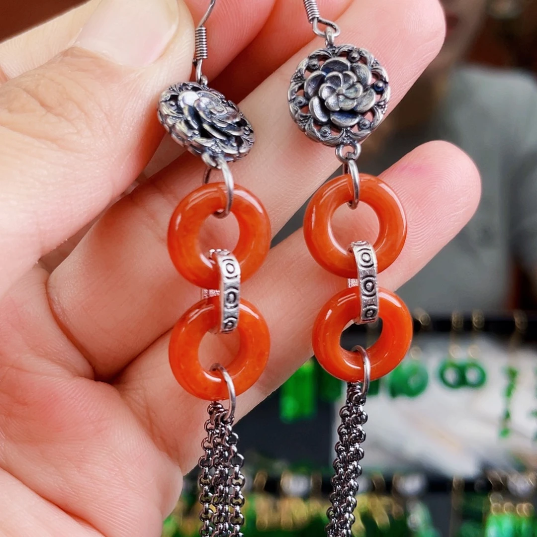 翡翠未镶嵌耳饰饰品