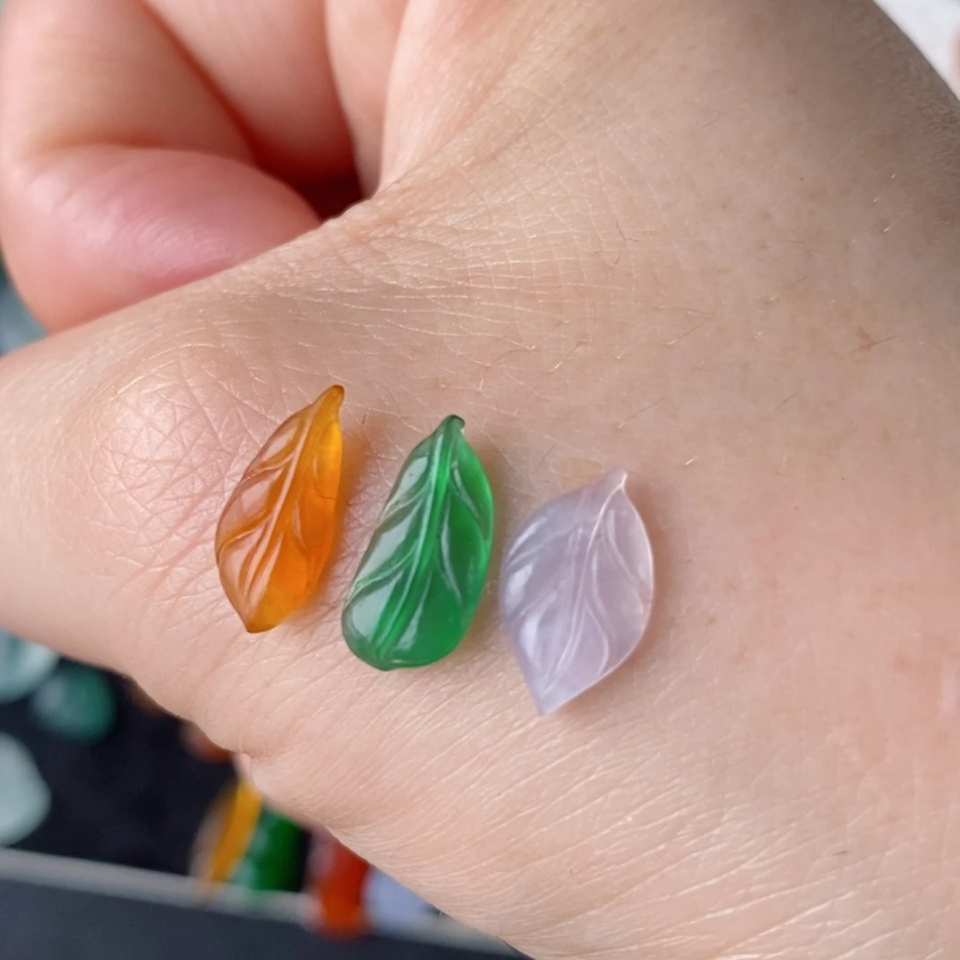 定制翡翠未镶嵌树叶