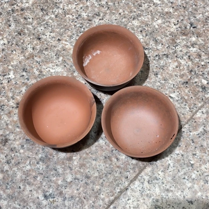 紫砂茶杯手工紫砂杯子三件