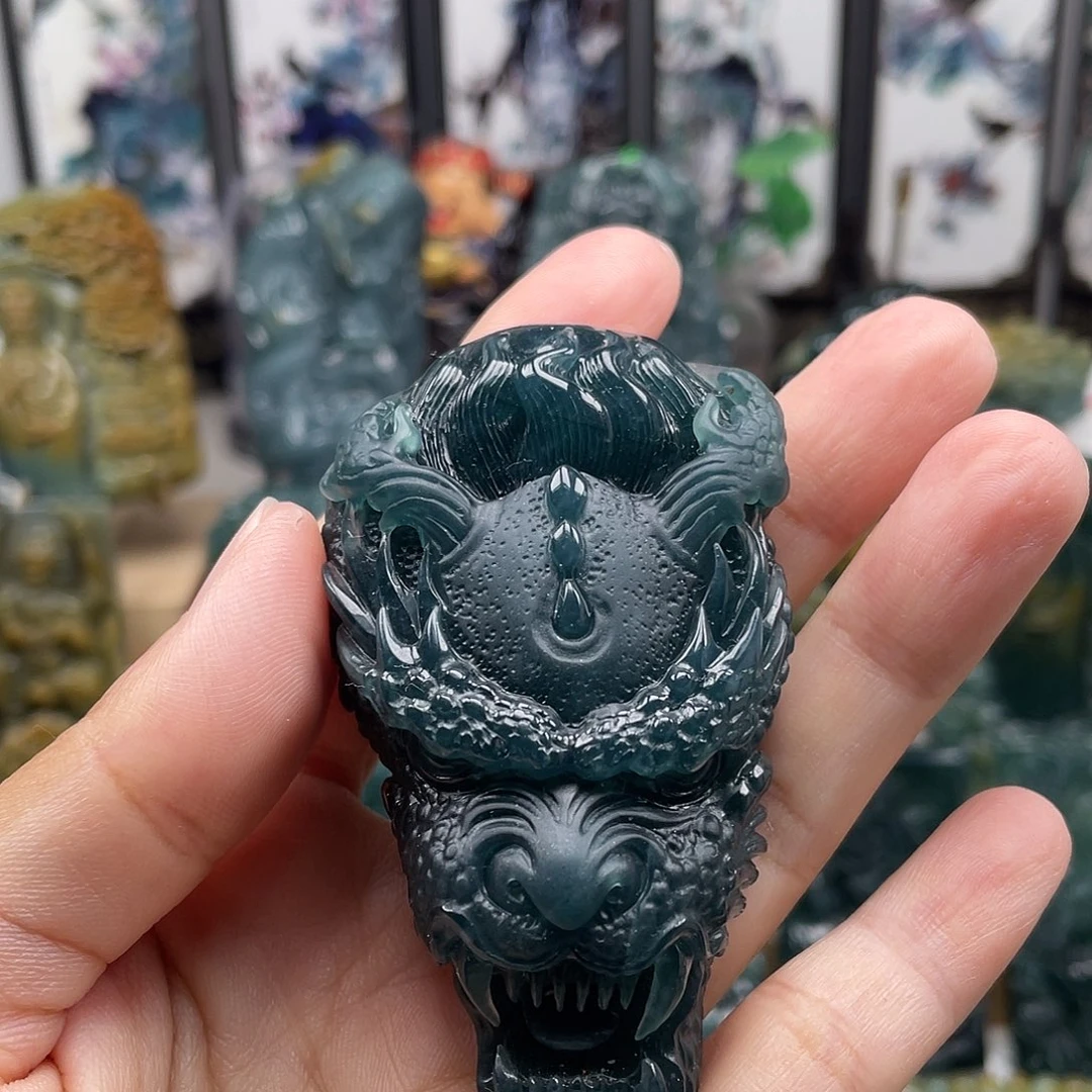 颈饰未镶嵌翡翠天然翡翠a货龙