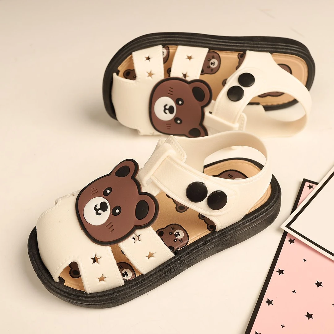 巴拉童年新款儿童包头防水防滑戒尿裤软底搭扣卡通1-4岁男女外穿