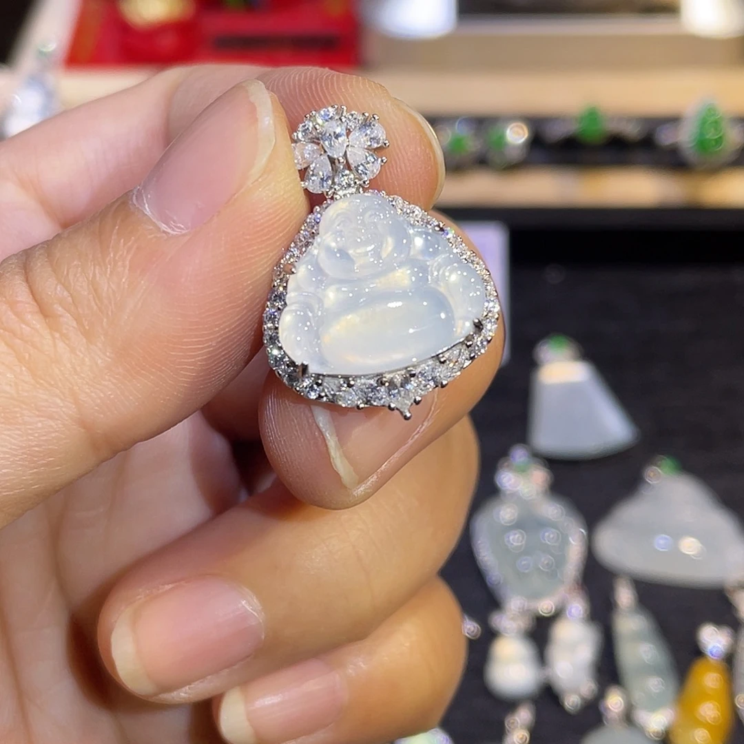 翡翠银S925镶嵌颈饰