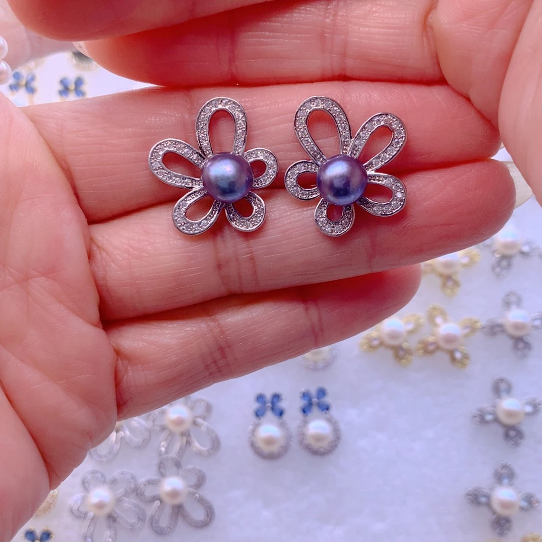 合金耳饰淡水珍珠